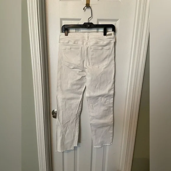 Liverpool white distressed cropped straight jeans - Picture 2 of 5